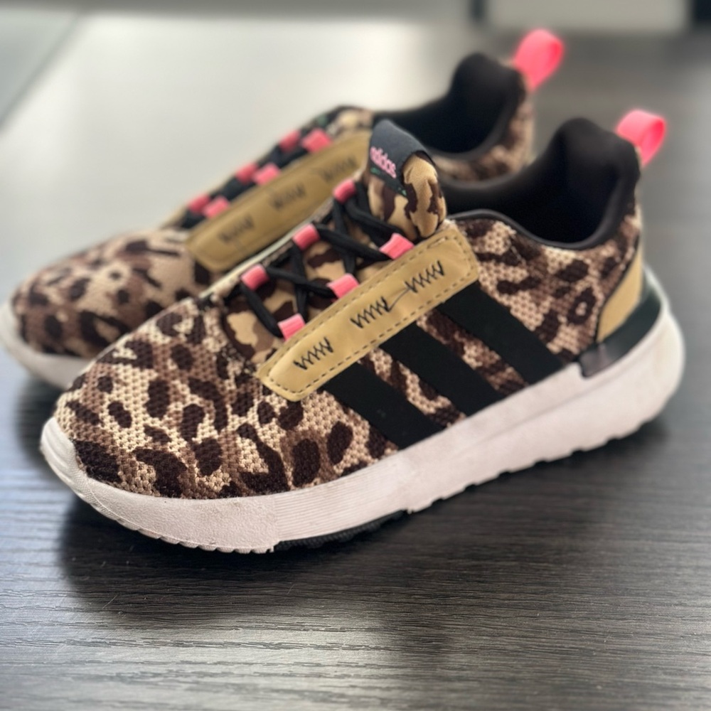 adidas Toddler Girls' Racer TR21 Leopard Shoes